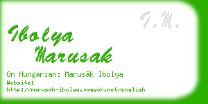 ibolya marusak business card